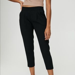 ARITZIA Cohen Crepe Pants - Black - Size 0